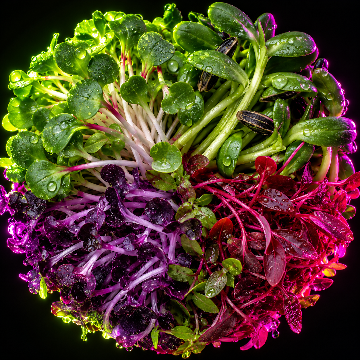 Mix de microgreens frescos